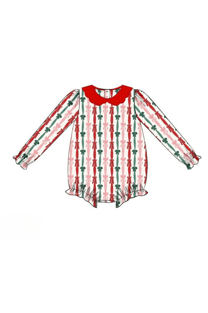 The Smocked Flamingo Apparel & Accessories 45-Pre-Order Christmas Bows Bubble