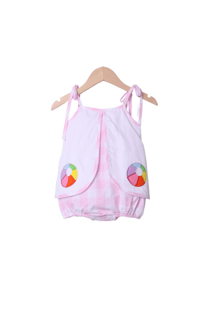 The Smocked Flamingo Apparel & Accessories Applique Beach Ball Tie Bubble
