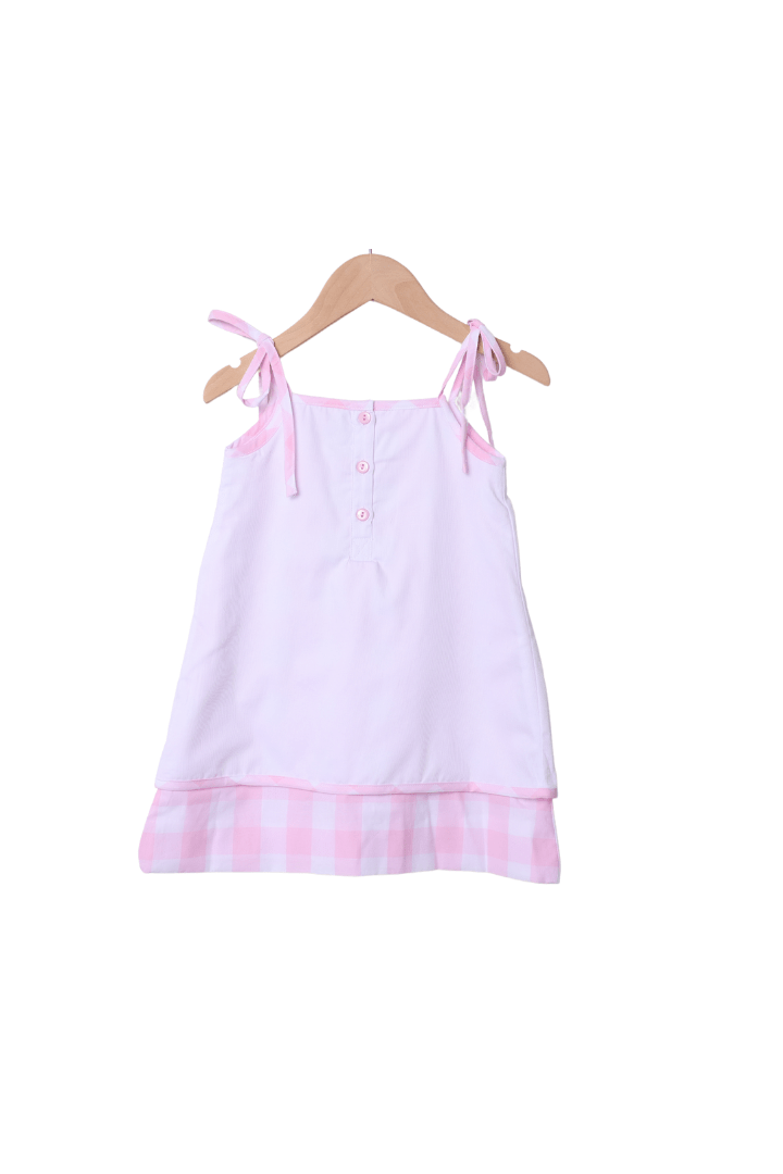 The Smocked Flamingo Apparel & Accessories Applique Beach Ball Tie Dress