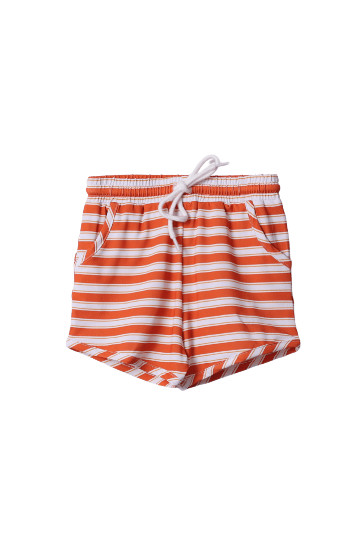 The Smocked Flamingo Apparel & Accessories Applique Spooky Mouse Orange Stripe Short Set
