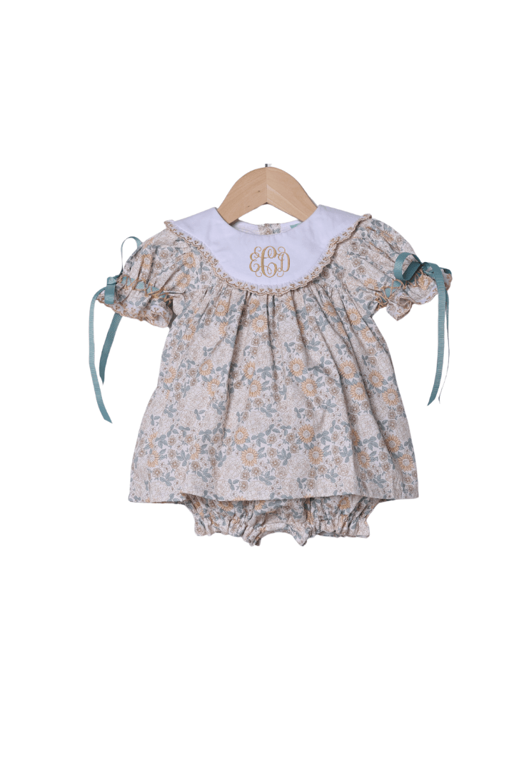 The Smocked Flamingo Apparel & Accessories Autumn Floral Bow Skirted Bubble