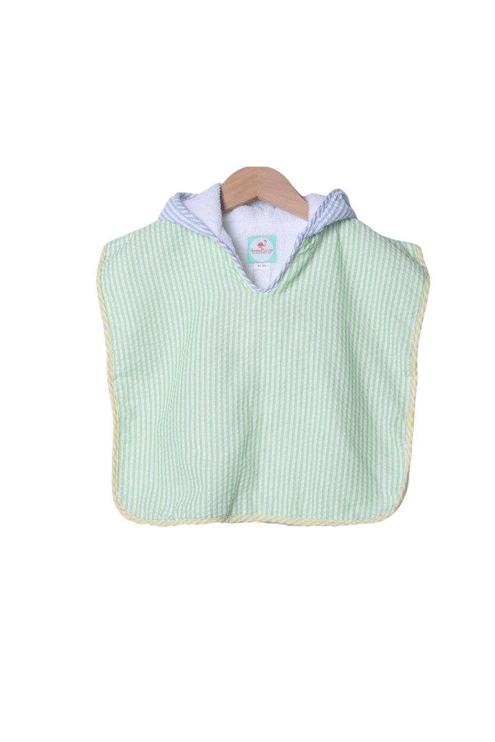 The Smocked Flamingo Apparel & Accessories Color Block Seersucker Coverup