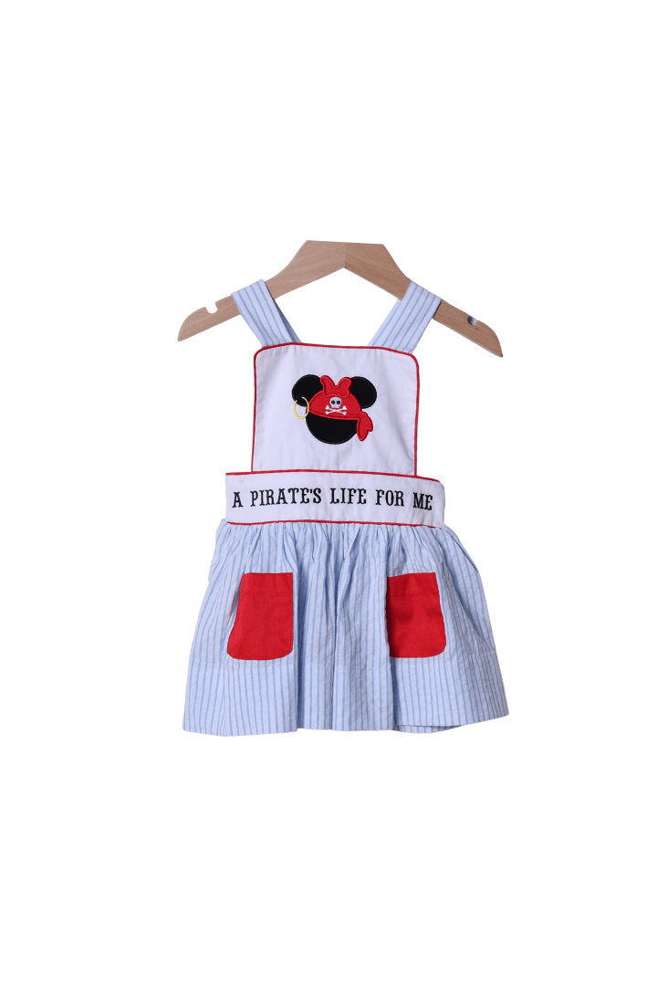 The Smocked Flamingo Apparel & Accessories Embroidered Pirate Mouse Dress