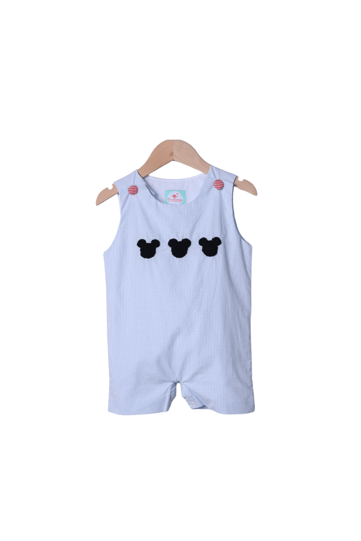 The Smocked Flamingo Apparel & Accessories French Knot Mouse Blue Gingham Jon