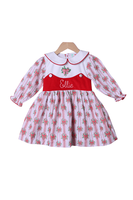The Smocked Flamingo Apparel & Accessories French Knot Sweet Holly Dress