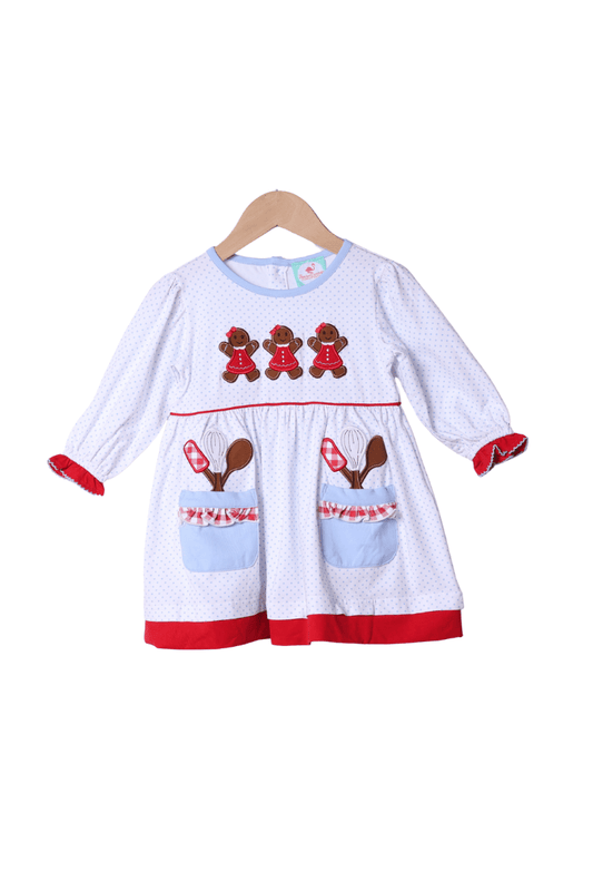 The Smocked Flamingo Apparel & Accessories Gingerbread Cookies Dress