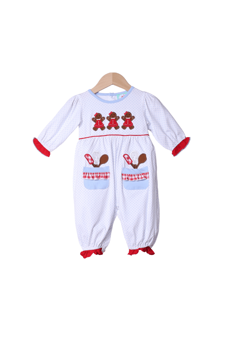 The Smocked Flamingo Apparel & Accessories Gingerbread Cookies Romper