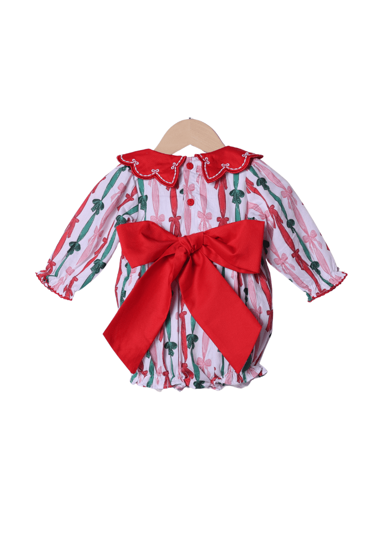 The Smocked Flamingo Apparel & Accessories Heirloom Smocked Christmas Bows Bubble