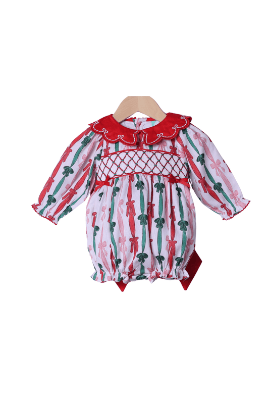 The Smocked Flamingo Apparel & Accessories Heirloom Smocked Christmas Bows Bubble