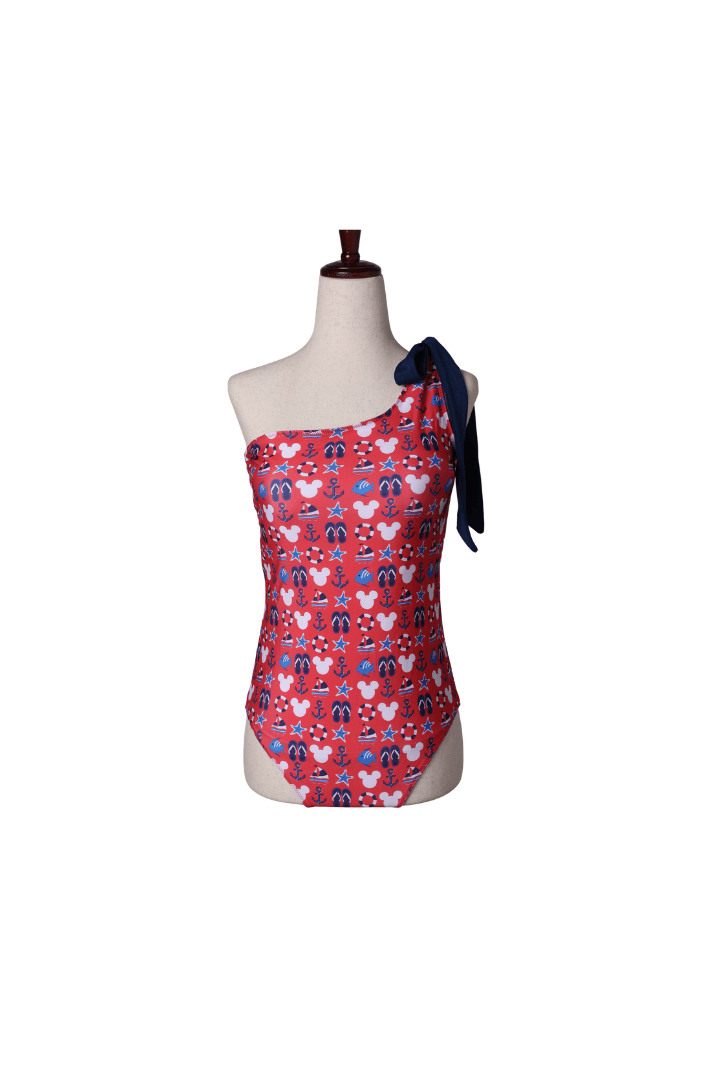 The Smocked Flamingo Apparel & Accessories Mouse Away Sail Mom Swimsuit