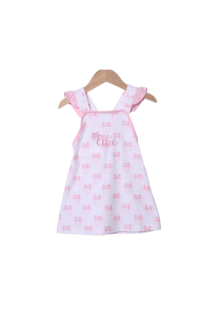 The Smocked Flamingo Apparel & Accessories Pink Gingham Mouse Dress