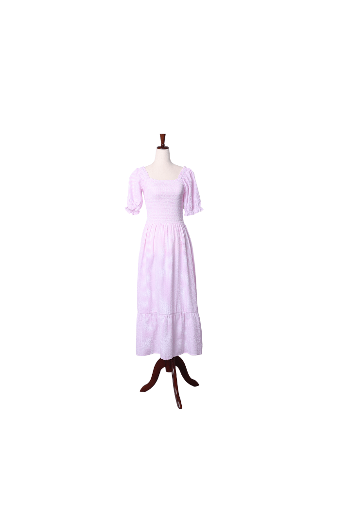 Pink Seersucker Matching Mom Dress X-Large Pink Seersucker Matching Mom Dress X-Large