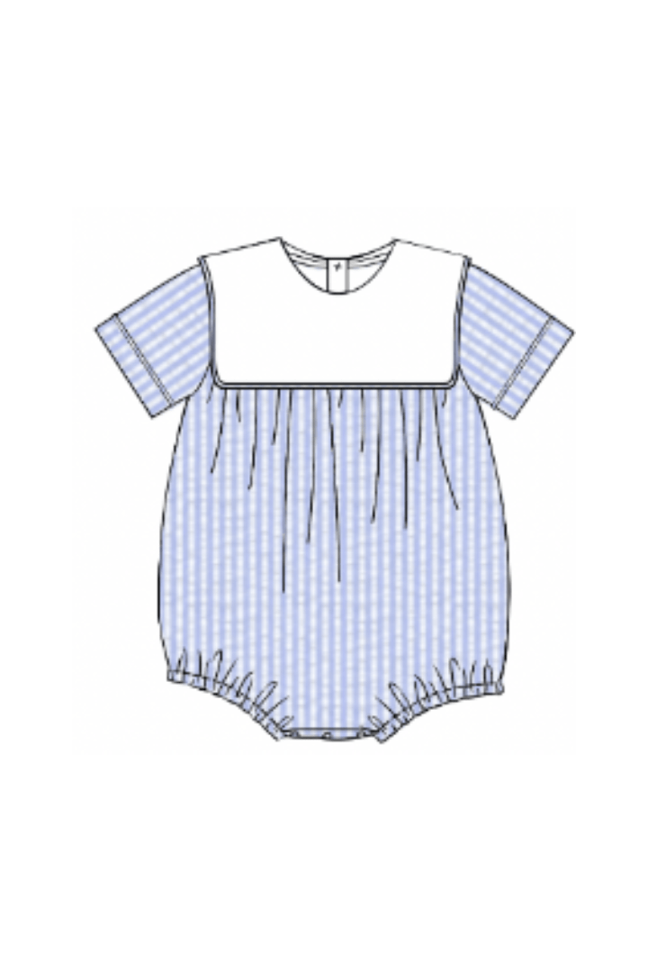 The Smocked Flamingo Apparel & Accessories Pre-Order Blue Seersucker Classic Bubble