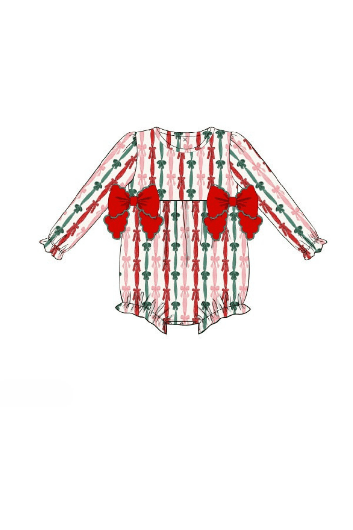 The Smocked Flamingo Apparel & Accessories Pre-Order Christmas Bows Bubble