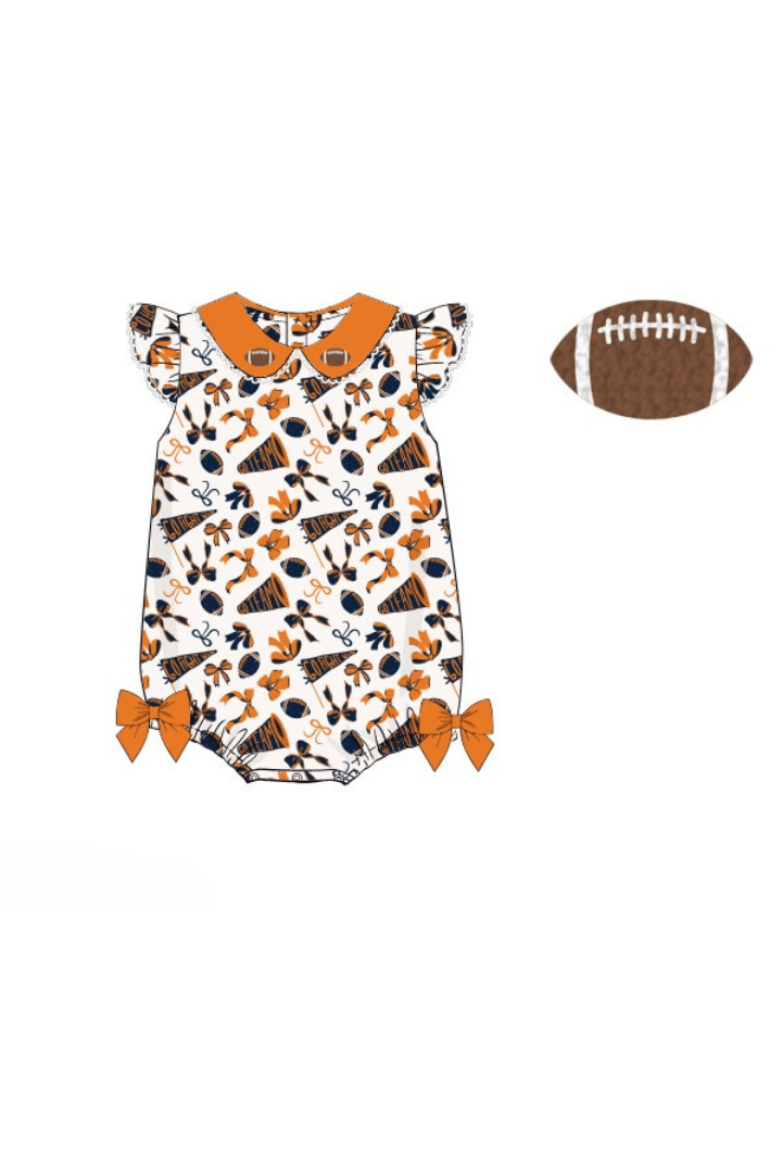 The Smocked Flamingo Apparel & Accessories Pre-Order Copper Football Floral Bow Bubble
