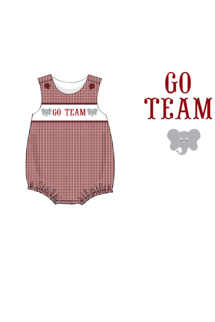 The Smocked Flamingo Apparel & Accessories Pre-Order Custom Personalized Team Maroon and White Bubble