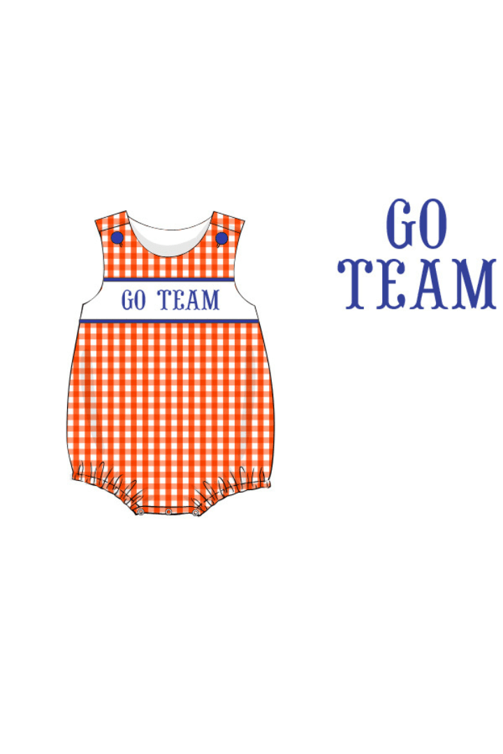 The Smocked Flamingo Apparel & Accessories Pre-Order Custom Personalized Team Orange and Blue Bubble