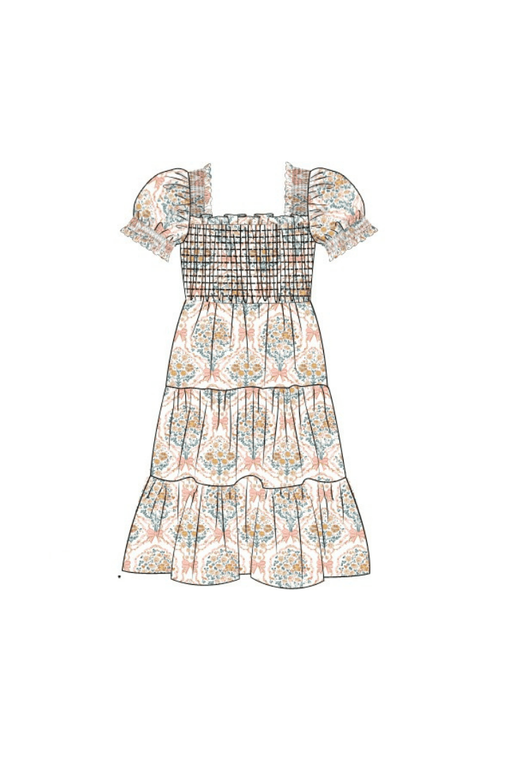 The Smocked Flamingo Apparel & Accessories Pre-Order Fall Floral Bouquet Mom Dress