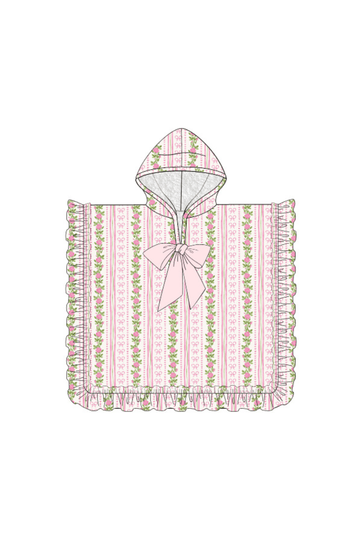 The Smocked Flamingo Apparel & Accessories Pre-Order Fancy Floral Hooded Coverup