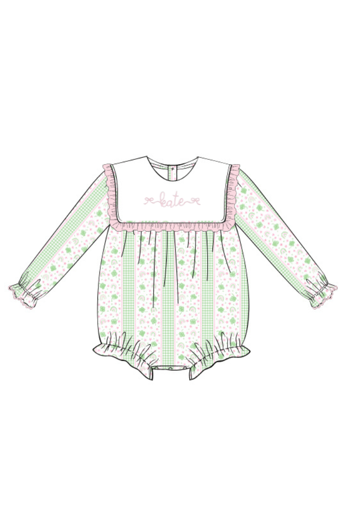 The Smocked Flamingo Apparel & Accessories Pre-Order Lucky Charms Ruffle Bib Bubble