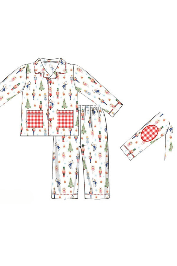 The Smocked Flamingo Apparel & Accessories Pre-Order Nutcracker Two Piece Pajamas