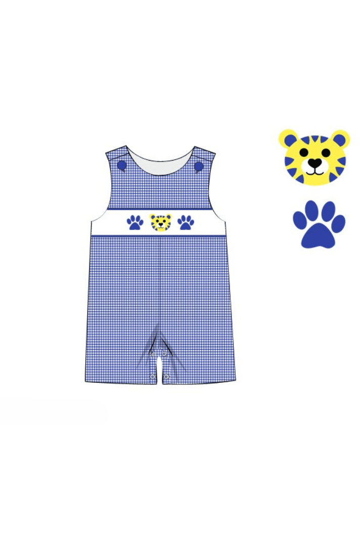 The Smocked Flamingo Apparel & Accessories Pre-Order Smocked Blue Tiger Jon Jon