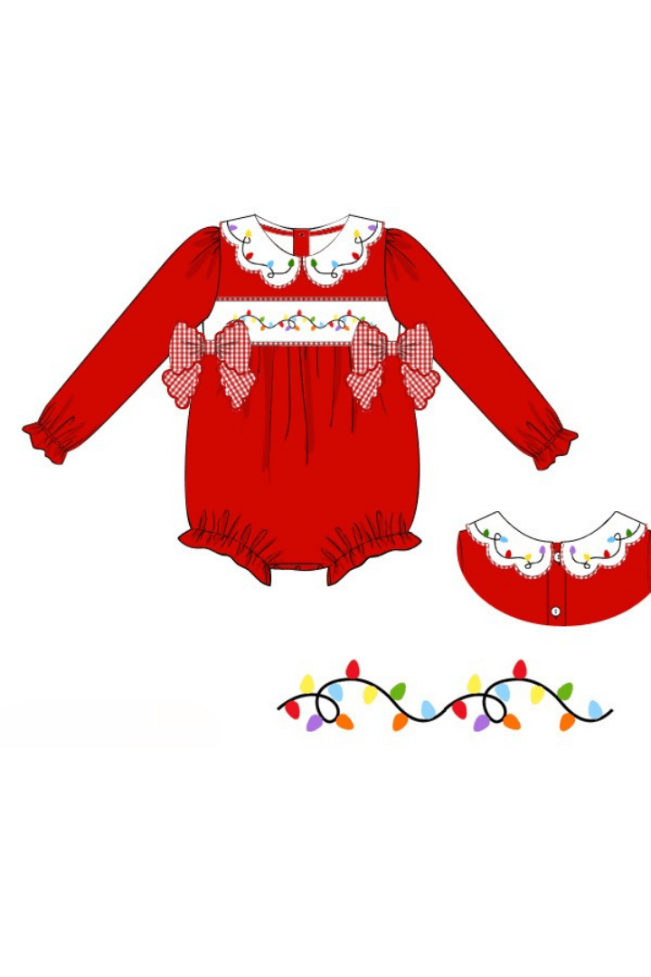 The Smocked Flamingo Apparel & Accessories Pre-Order Smocked Christmas Lights Red Bubble