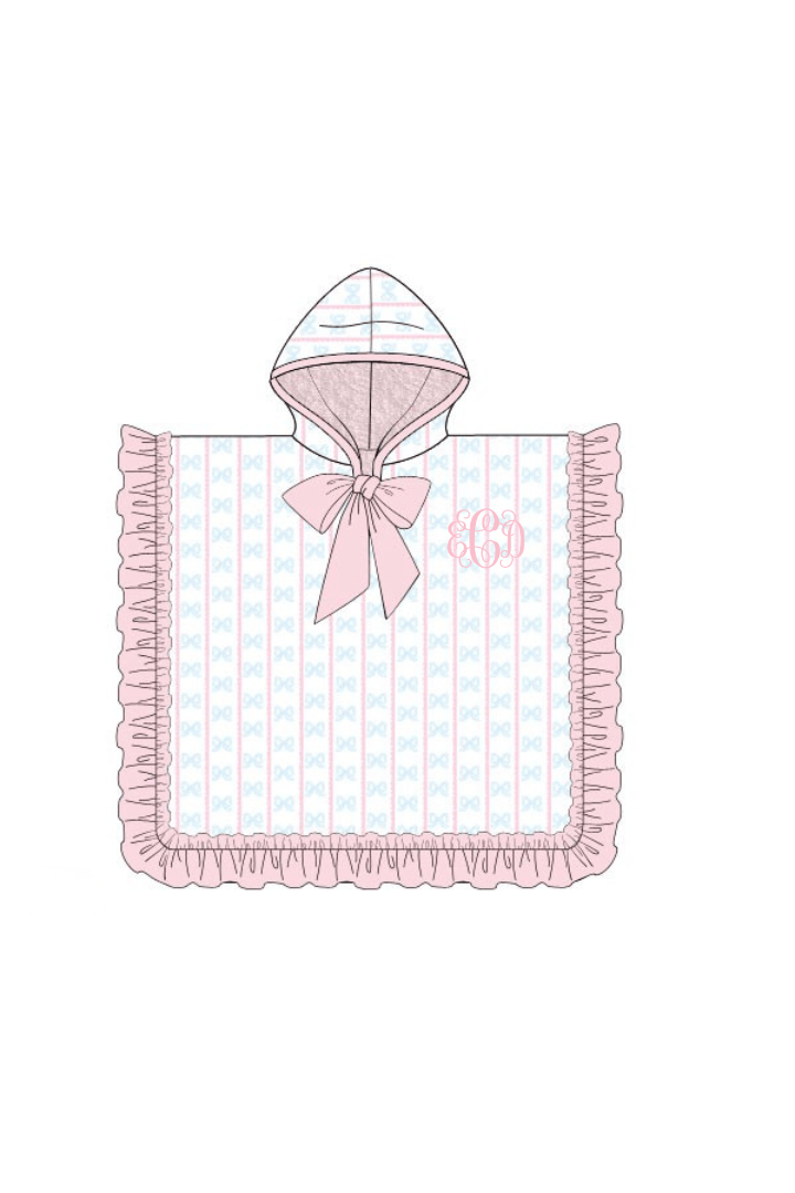 The Smocked Flamingo Apparel & Accessories Pre-Order Sweet Scalloped Bow Hooded Coverup