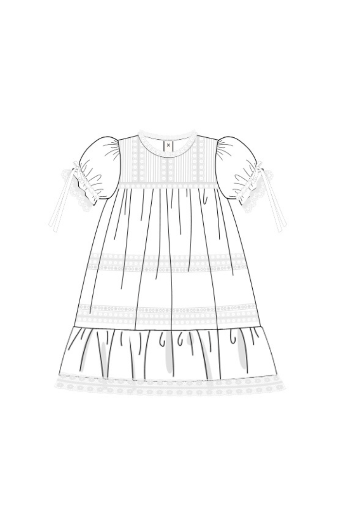 The Smocked Flamingo Apparel & Accessories Pre-Order White Lace Heirloom Dress
