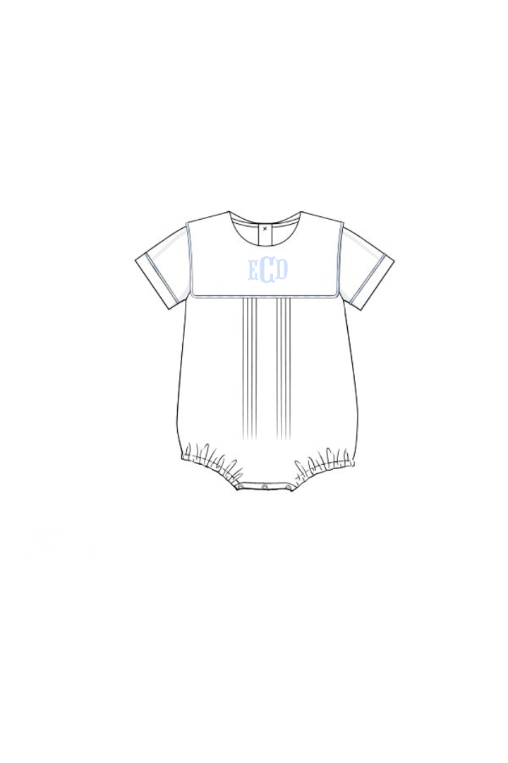 The Smocked Flamingo Apparel & Accessories Pre-Order White Woven Bib Bubble