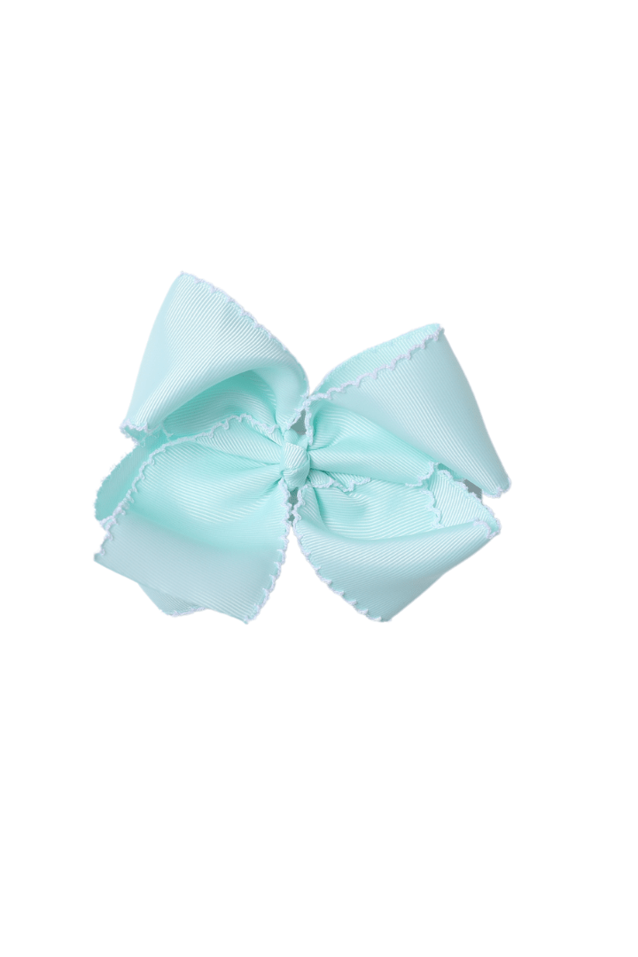 The Smocked Flamingo Apparel & Accessories Scalloped Grosgrain Mint/White