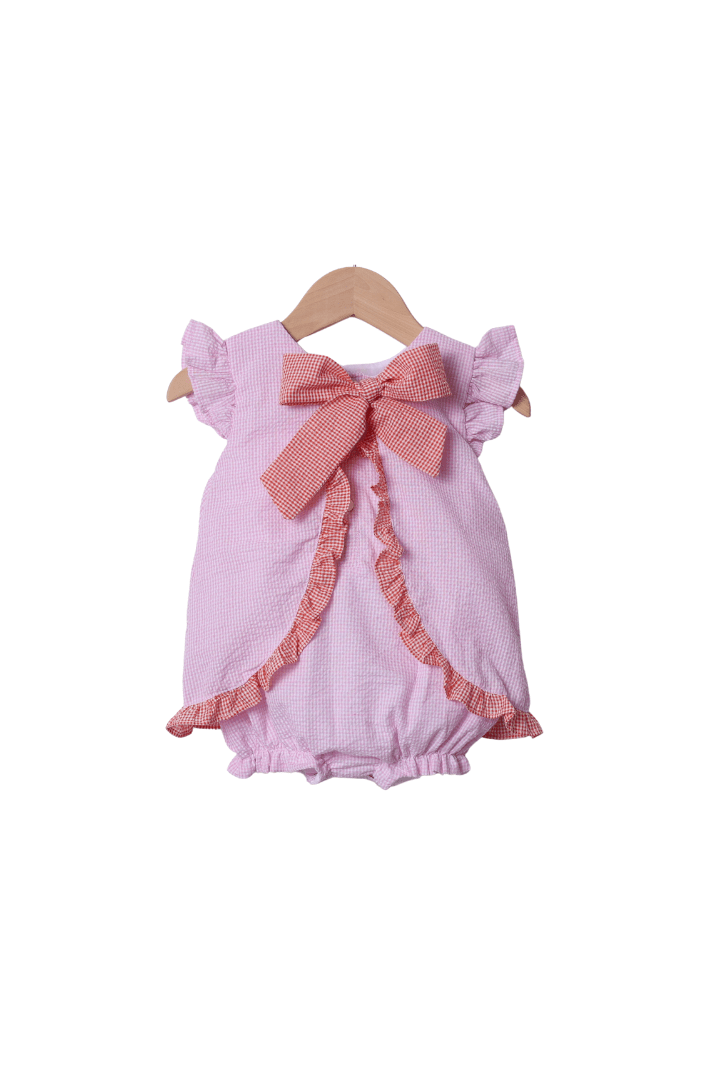 The Smocked Flamingo Apparel & Accessories Seersucker Jack O Lantern Skirted Bubble