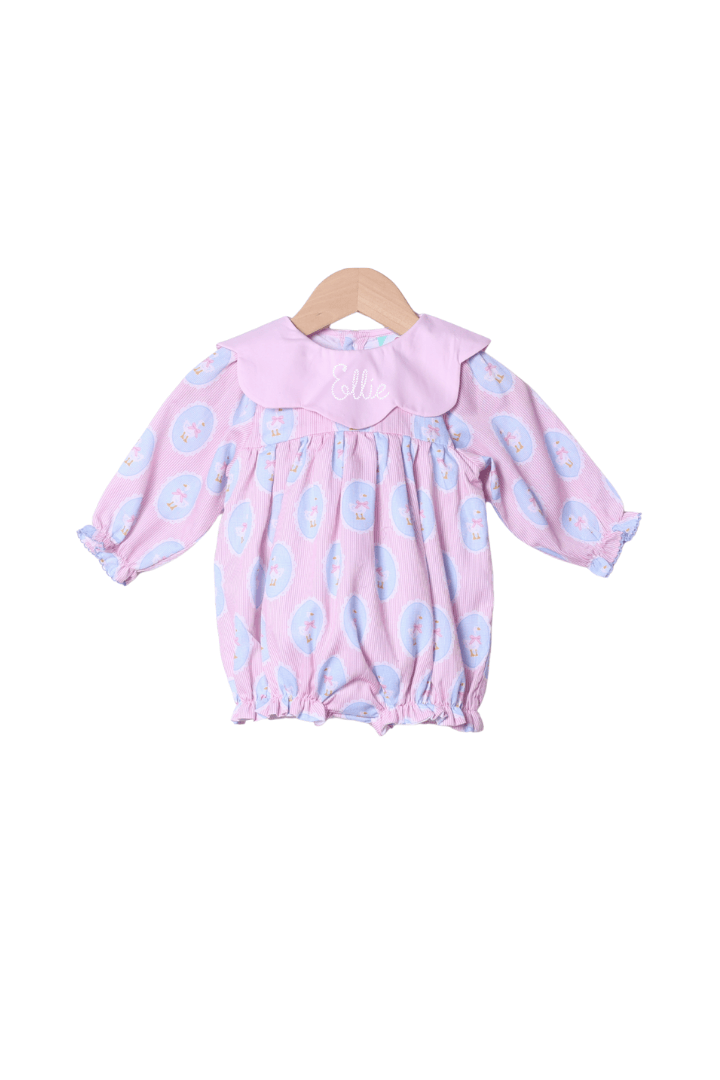 The Smocked Flamingo Apparel & Accessories Silly Goose Pink and Blue Bubble