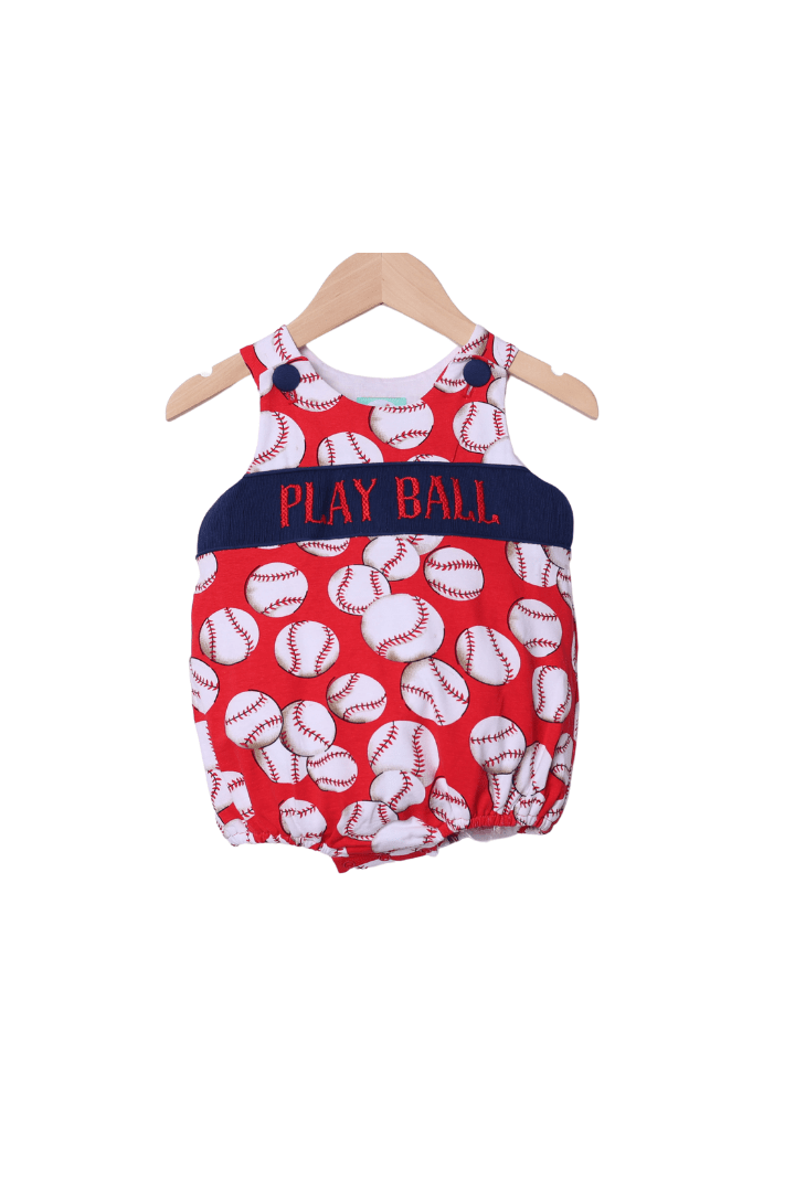 The Smocked Flamingo Apparel & Accessories Smocked Baseball Navy/Red Bubble