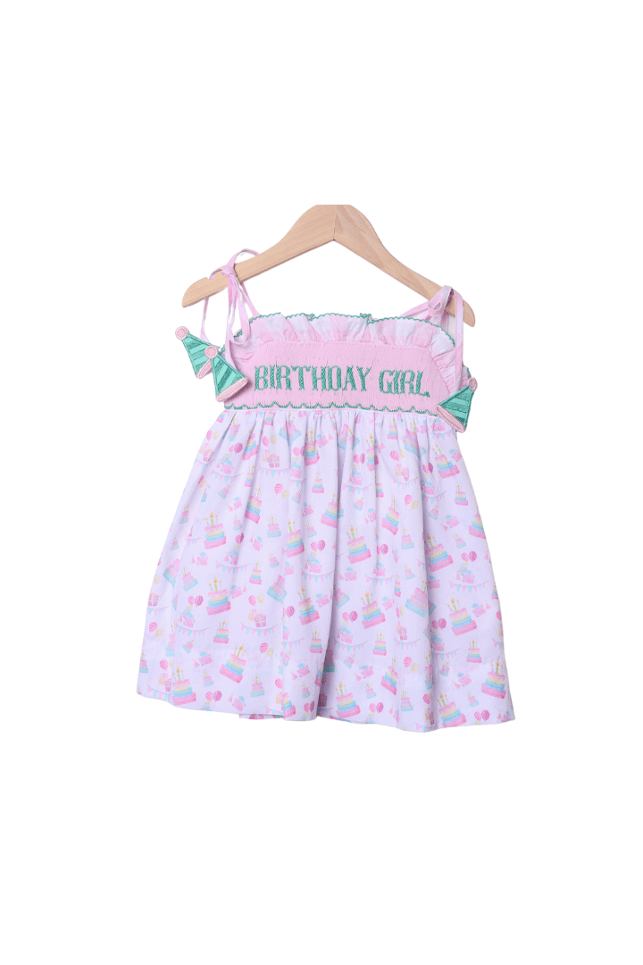 Smocked Birthday Girl Party Hat Bubble 3T Smocked Birthday Girl Party Hat Bubble 3T