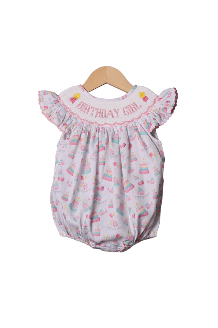 birthday girl smock dress Birthday Girl Smocked Bow Dress