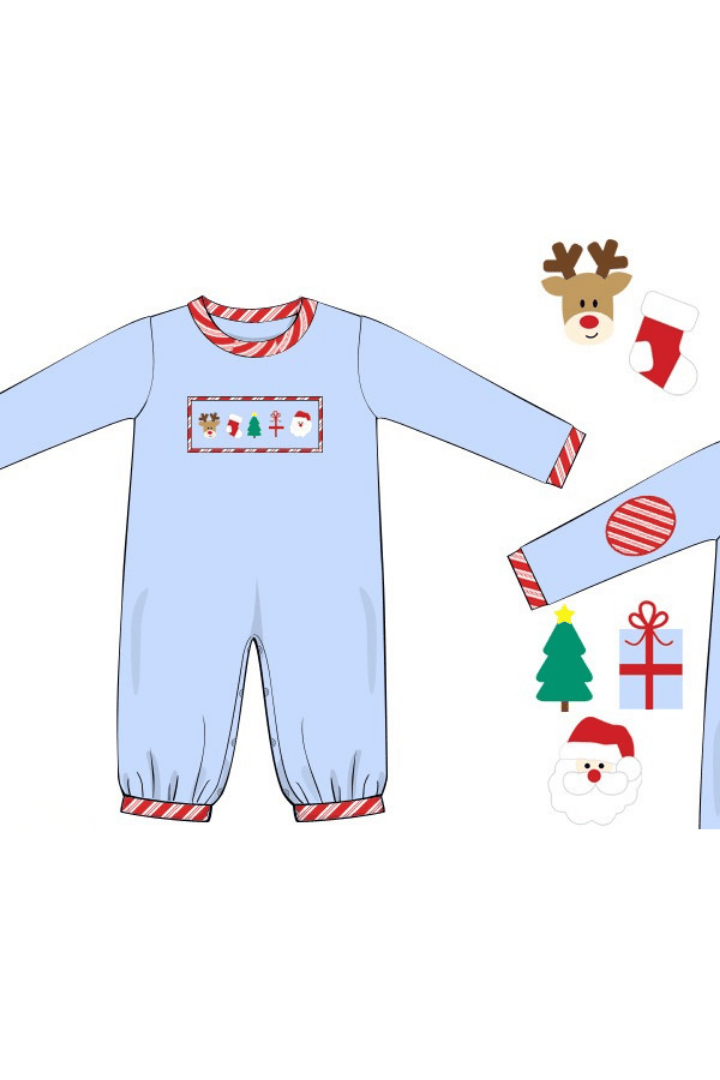 The Smocked Flamingo Apparel & Accessories Smocked Christmas Cheer Romper