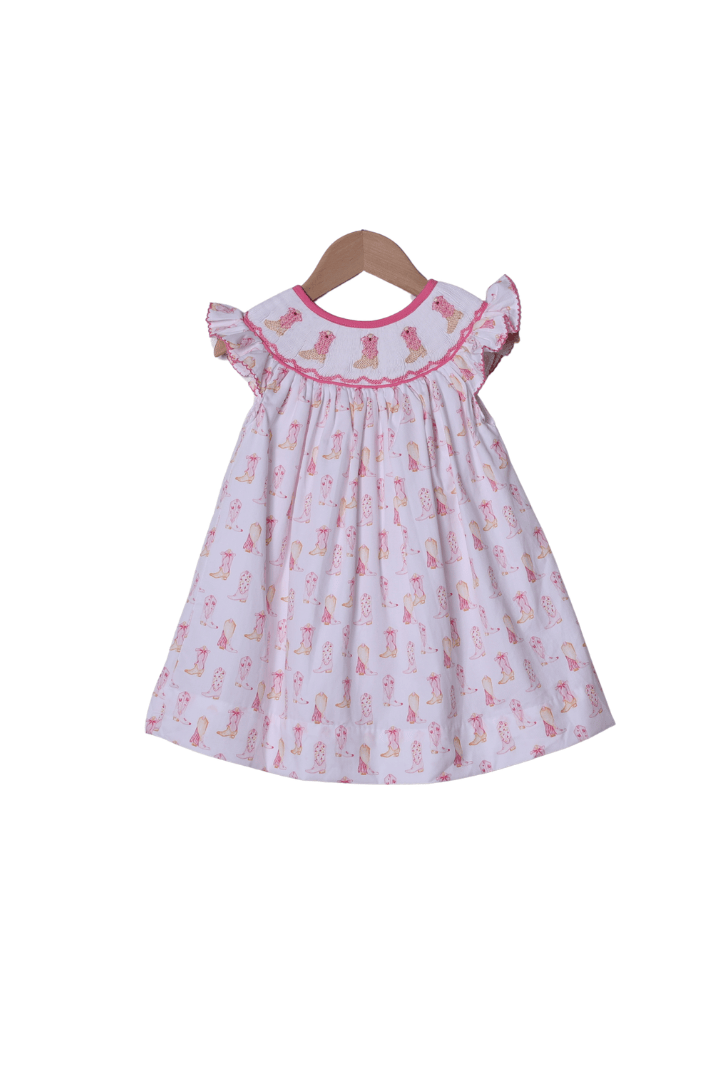 Smocked Cowgirl Boots Dress 6