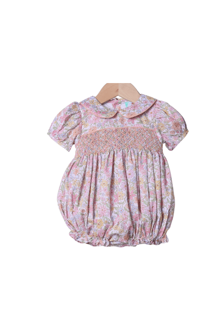 The Smocked Flamingo Apparel & Accessories Smocked Heirloom Sweet Floral Bubble