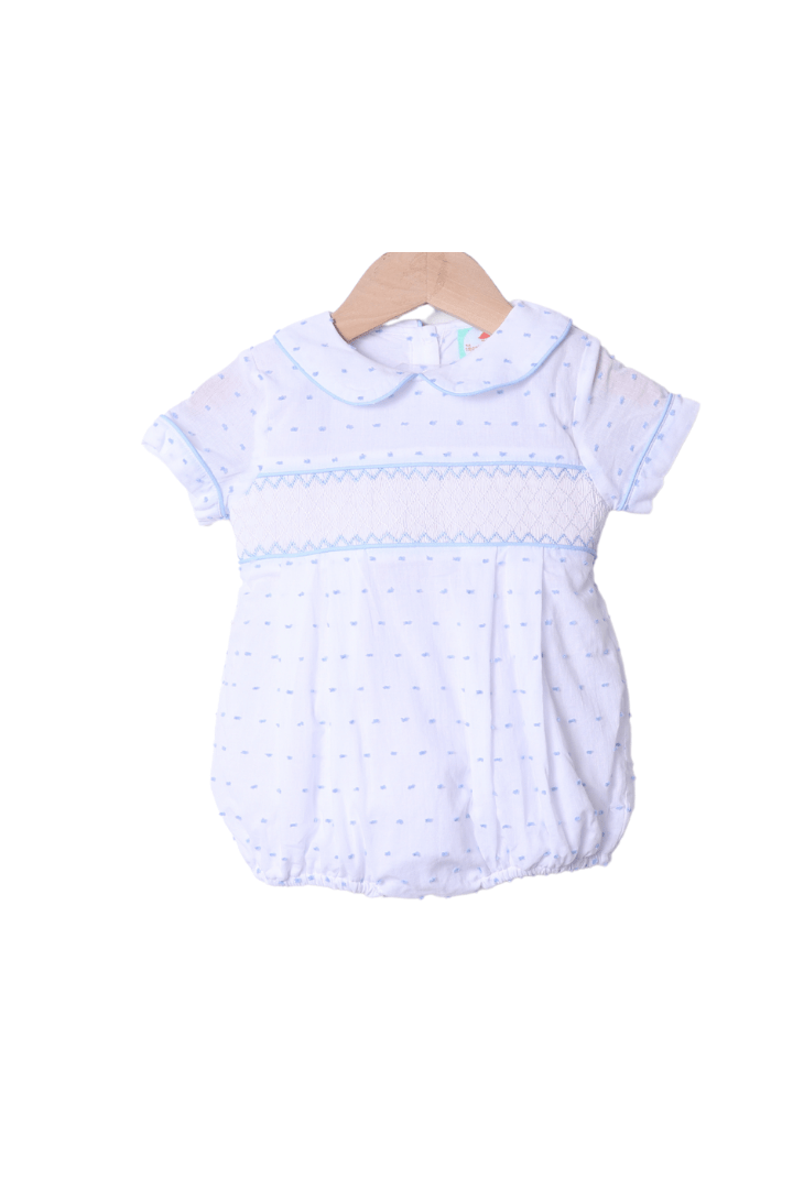 The Smocked Flamingo Apparel & Accessories Smocked Heirloom Swiss Dot Boy Bubble