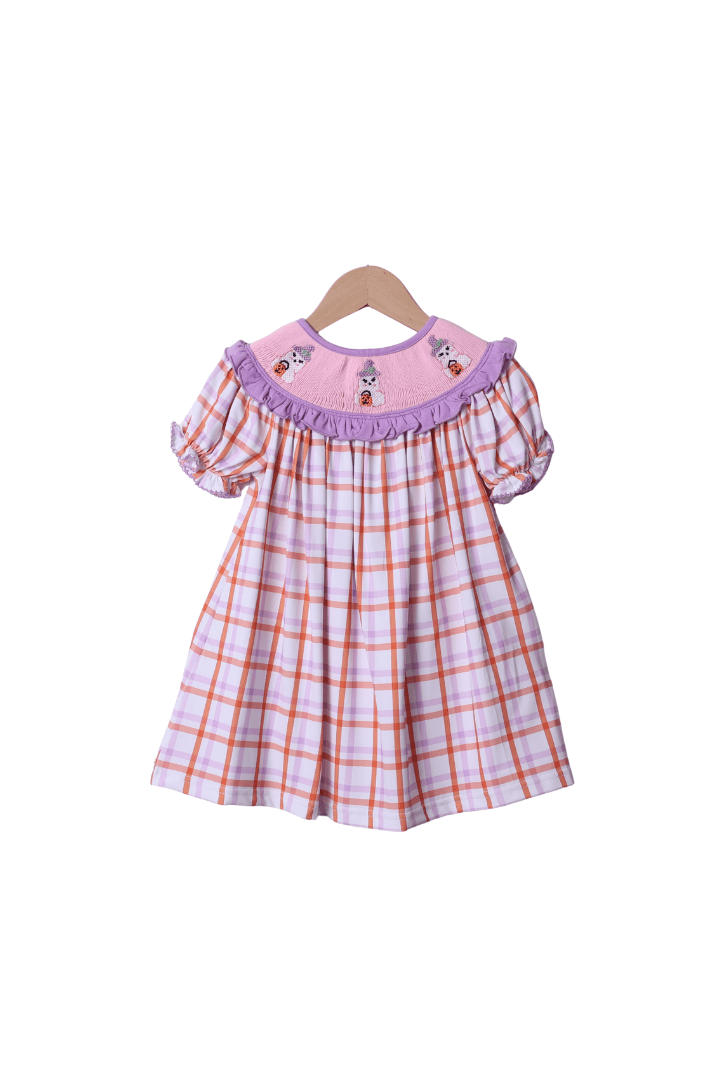 The Smocked Flamingo Apparel & Accessories Smocked Lavender Plaid Ghost Dress