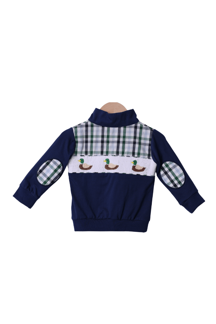 The Smocked Flamingo Apparel & Accessories Smocked Mallard Navy Pullover