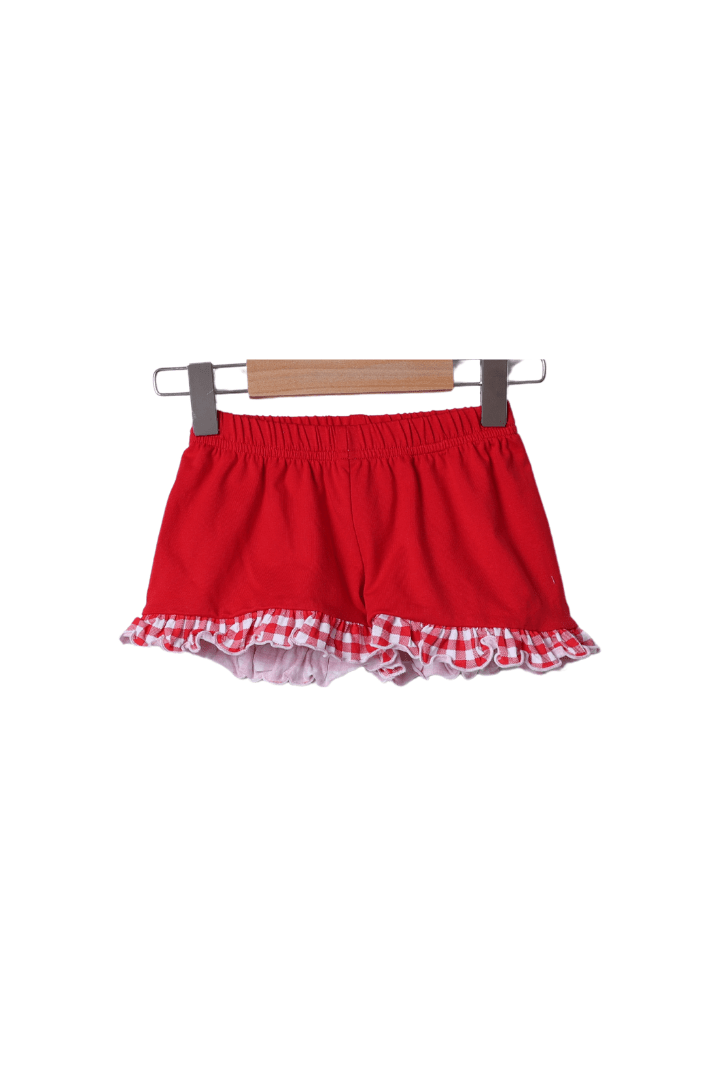The Smocked Flamingo Apparel & Accessories Smocked Mouse Red Gingham Short Set