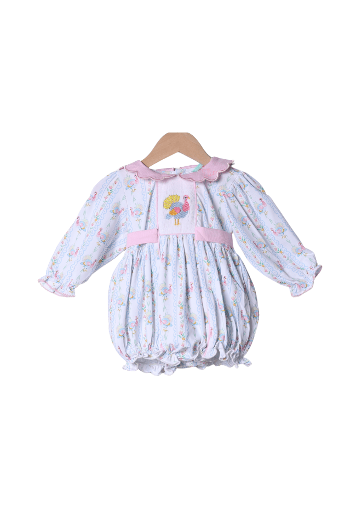 The Smocked Flamingo Apparel & Accessories Smocked Pastel Turkey Bubble