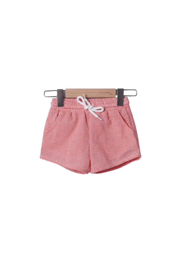 The Smocked Flamingo Apparel & Accessories Smocked Sea Friends Blue Gingham Short Set