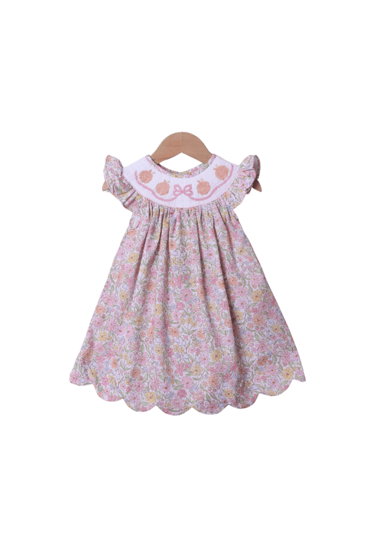 The Smocked Flamingo Apparel & Accessories Smocked Sweet Fall Pumpkin Dress