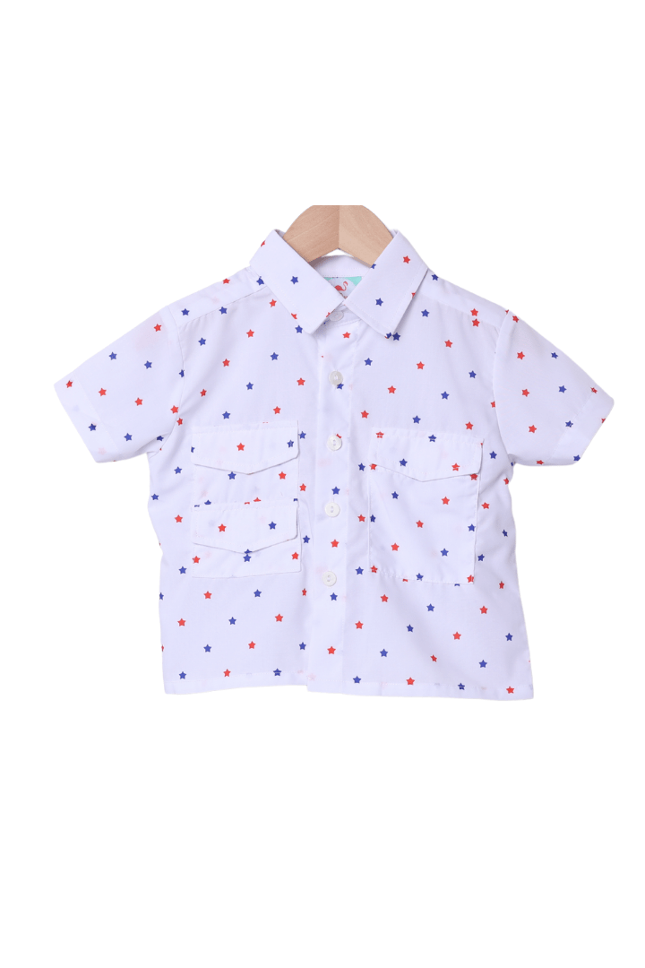The Smocked Flamingo Apparel & Accessories Stars Fishing Shirt