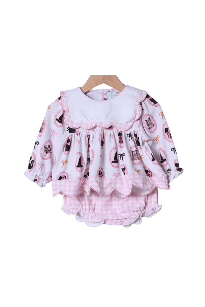 The Smocked Flamingo Apparel & Accessories Sweet and Spooky Bloomer Set