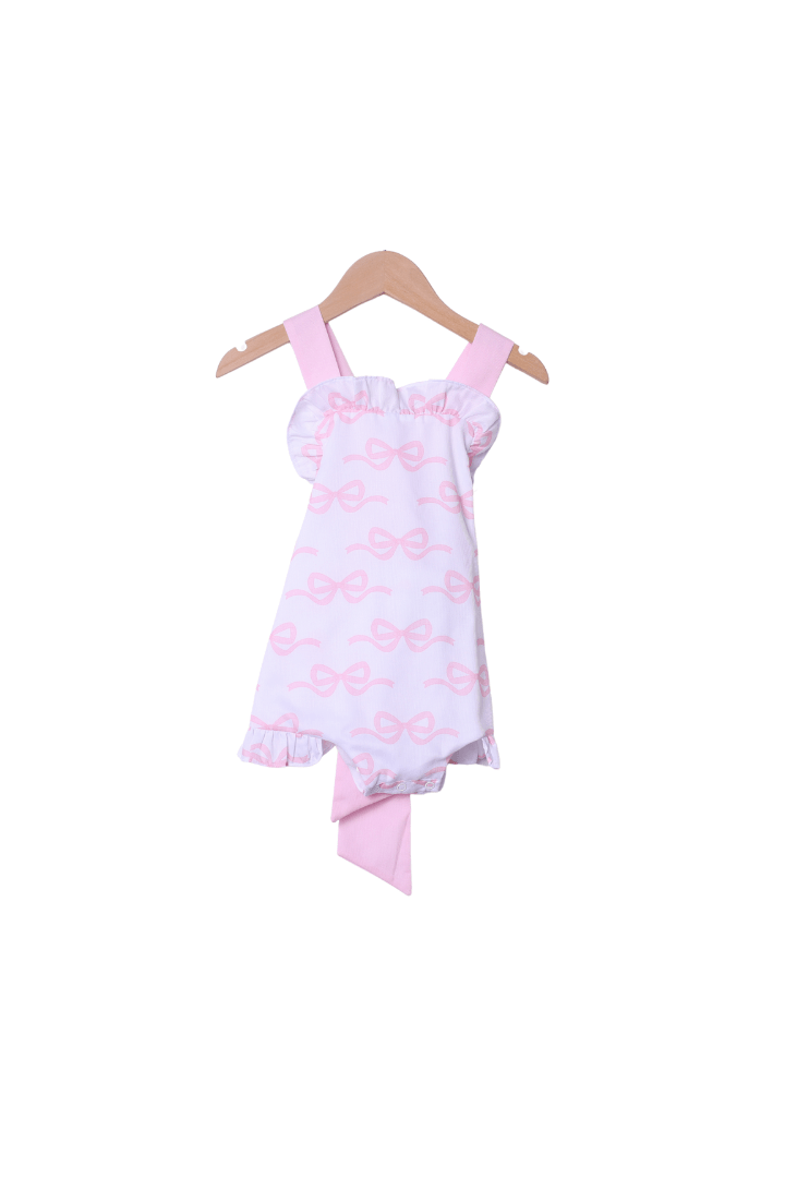 The Smocked Flamingo Apparel & Accessories Sweet Classic Bow Sun Suit