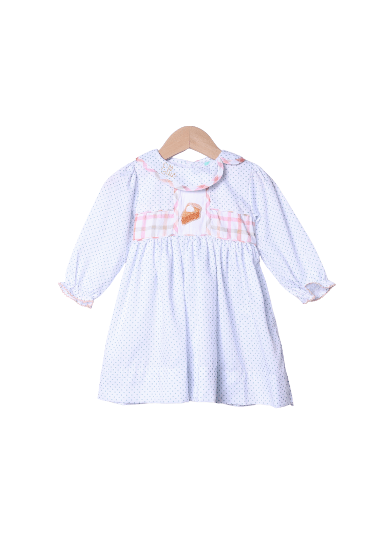 The Smocked Flamingo Apparel & Accessories Sweet Pumpkin Pie Plaid Bow Dress
